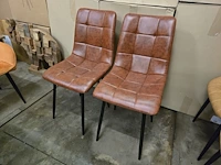2x eetkamerstoel nevada winebrown pu - afbeelding 1 van  7