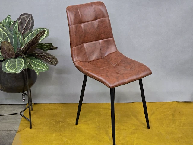 2x eetkamerstoel nevada winebrown pu - afbeelding 2 van  7