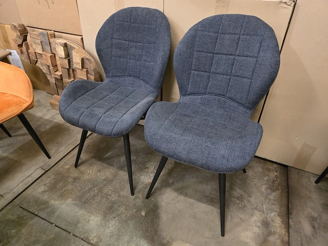 2x eetkamerstoel phoen bluejeans fabrics - afbeelding 1 van  3