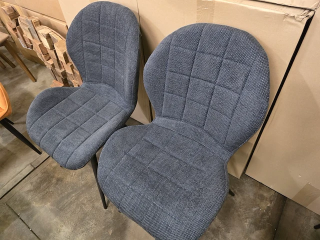 2x eetkamerstoel phoen bluejeans fabrics - afbeelding 2 van  3