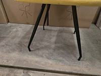 2x eetkamerstoel yiri yellow velvet - afbeelding 5 van  7