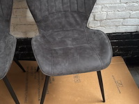 2x eetkamertsoel antraciet microfiber - afbeelding 1 van  1