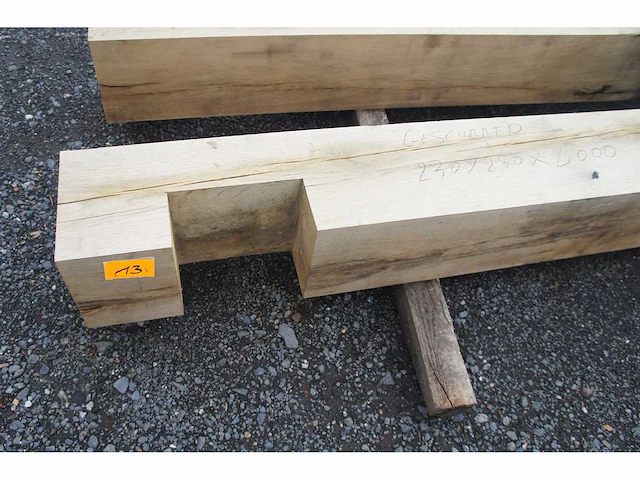 2x eiken balken geschaafd 230x230 - afbeelding 2 van  4