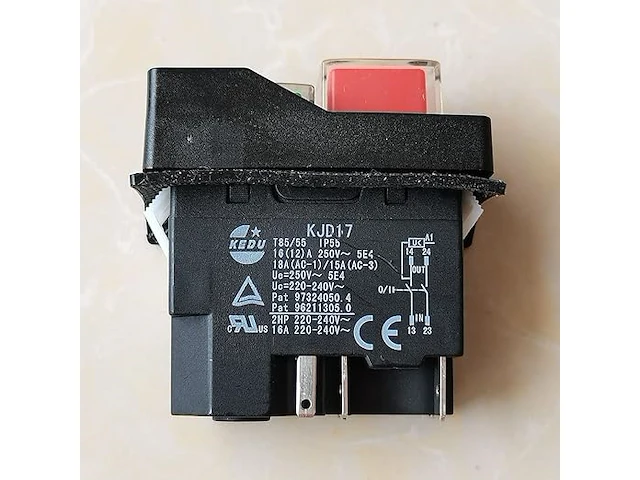 2x elektromagnetische schakelaar 240v 5pin (kjd17-5pins-250v) - afbeelding 2 van  3