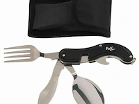 (2x) fox outdoor 4-in-1 bestekset 2-delig met tas - afbeelding 1 van  2