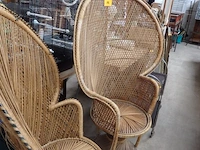 2x grote stoelen in rotan - afbeelding 1 van  2