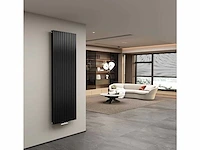 2x h1800xb500 dubbele design radiator vero mat zwart - afbeelding 2 van  2