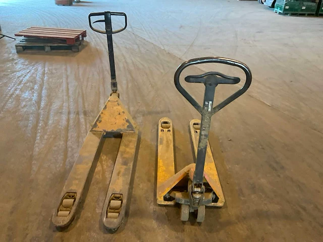 2x hand hydraulische palletwagen - afbeelding 2 van  5