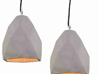 2x hanglamp dl cement kleur - afbeelding 1 van  4