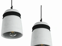 2x hanglamp dl cement kleur - afbeelding 1 van  5