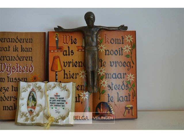 2x houten boek met spreuk en porselijnen boek met spreuk - afbeelding 3 van  5