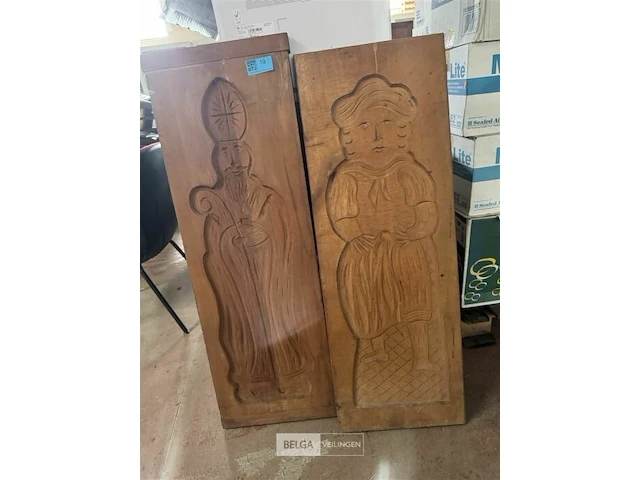 2x houten grote bakvormen voor speculaas - afbeelding 2 van  4