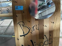 2x houten kapstok met spiegeltje - afbeelding 2 van  4