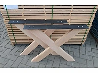 2x houten kruisonderstel - afbeelding 1 van  3