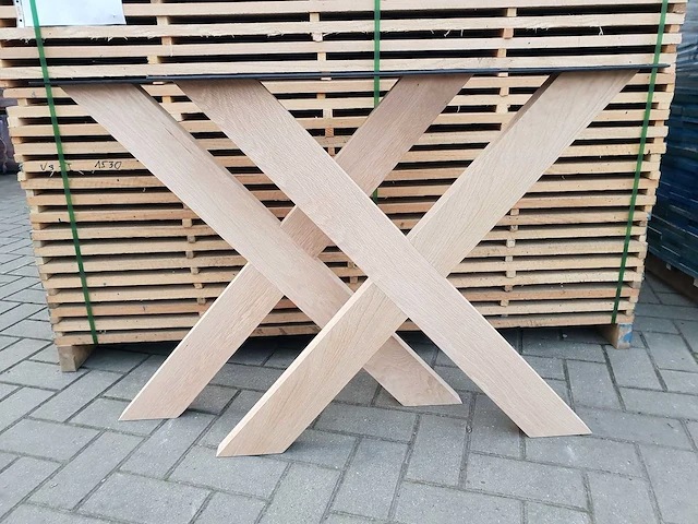 2x houten kruisonderstel - afbeelding 2 van  3