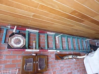 2x houten ladder - afbeelding 1 van  2
