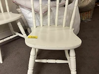 2x houten stoelen wit gelakt - afbeelding 2 van  3
