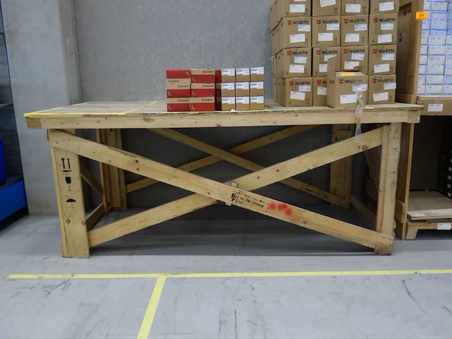 2x houten tafel - afbeelding 3 van  4