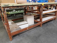 2x houten werktafel - afbeelding 1 van  4