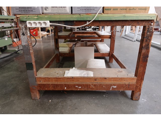 2x houten werktafel - afbeelding 2 van  4