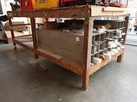 2x houten werktafel - afbeelding 4 van  4