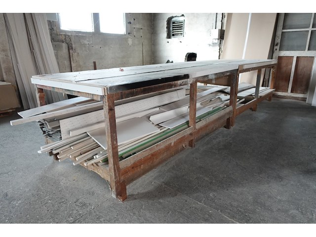 2x houten werktafel - afbeelding 2 van  3