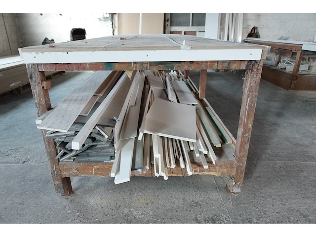 2x houten werktafel - afbeelding 3 van  3