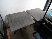 2x hout/metalen tafel - afbeelding 3 van  5