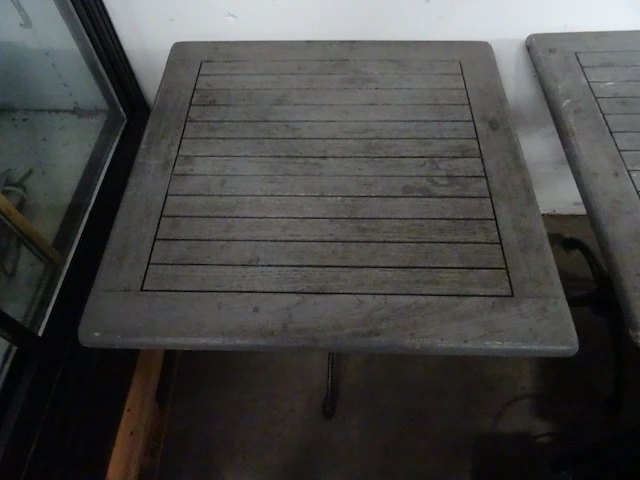2x hout/metalen tafel - afbeelding 4 van  5