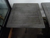 2x hout/metalen tafel - afbeelding 4 van  5