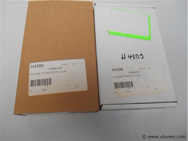 2x hp hd 72gb lff sas hot plug nieuw - afbeelding 1 van  1