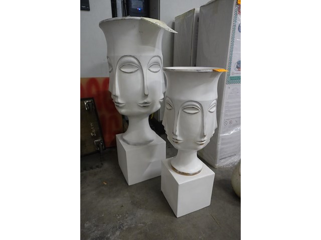 2x indonesische vazen - afbeelding 1 van  2