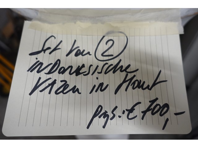 2x indonesische vazen - afbeelding 2 van  2