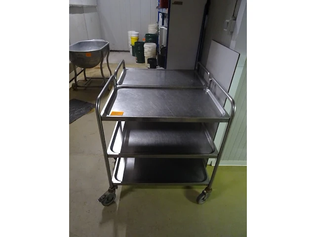 2x inox afruimkar - afbeelding 1 van  4