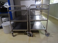 2x inox afruimkar - afbeelding 3 van  4