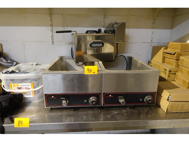 2x inox bainmarie + friteuse - afbeelding 1 van  4