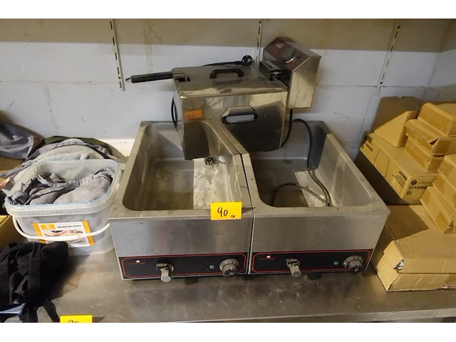 2x inox bainmarie + friteuse - afbeelding 2 van  4