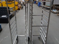 2x inox regaalwagen - afbeelding 1 van  2