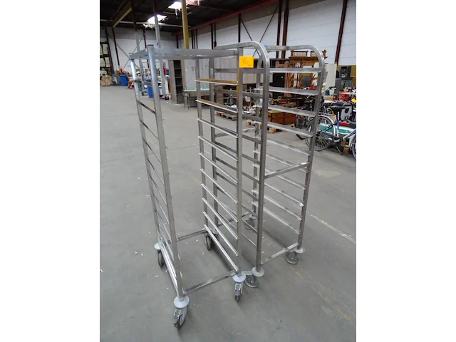 2x inox regaalwagen - afbeelding 2 van  2