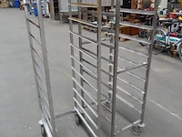 2x inox regaalwagen - afbeelding 2 van  2