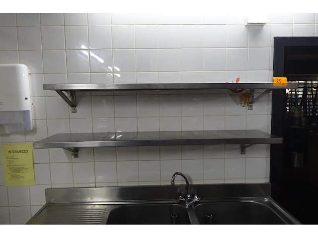 2x inox schap - afbeelding 1 van  5