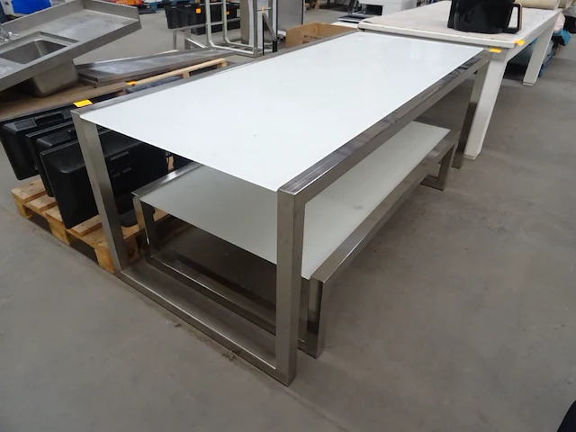 2x inox tuintafel - afbeelding 3 van  3