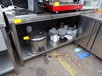 2x inox werktafel