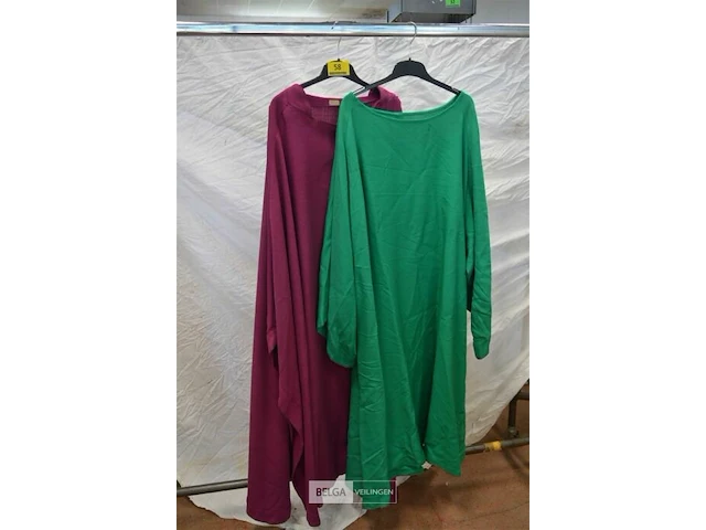 2x kazuifel paars/groen - afbeelding 1 van  4