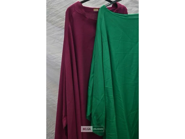 2x kazuifel paars/groen - afbeelding 3 van  4
