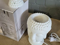 2x keramische boeddha hoofd elektrische oliebranderlamp - afbeelding 2 van  6