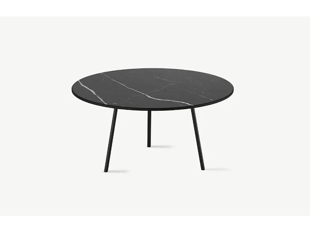 2x keramische salontafelblad marquina nero matte - dia 680mm - afbeelding 1 van  2