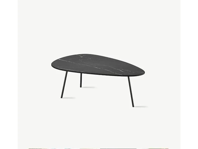 2x keramische salontafelblad organic marquina nero matte - 1044x705mm - afbeelding 1 van  3