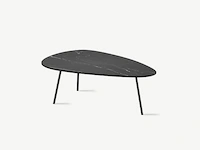 2x keramische salontafelblad organic marquina nero matte - 1044x705mm - afbeelding 1 van  3