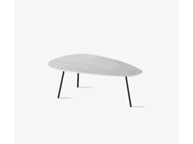 2x keramische salontafelblad organic statarietto bianco matte - 1044x705mm - afbeelding 1 van  3